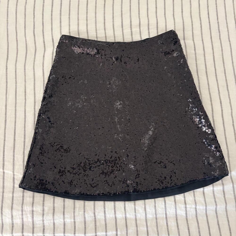 Abercrombie and fitch black sequin mini skirt